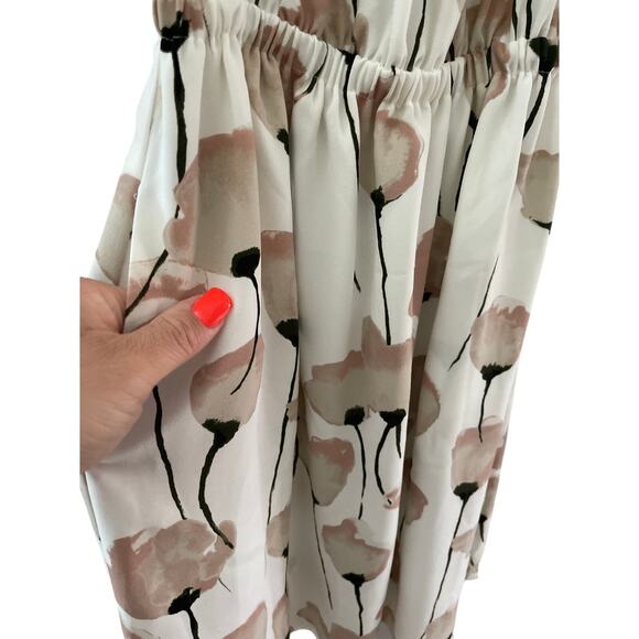 Aritzia‎ Wilfred Off-The-Shoulder Hosta Dress in Oak/Prima Floral Size XXS - Picture 7 of 10